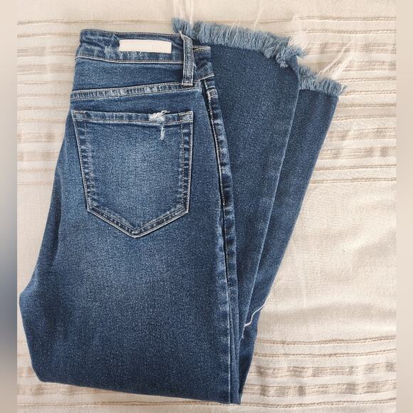 Cello high-waist straight frayed hem denim jeans size 3 - Picture 8 of 9